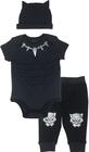 Conjunto de roupas Marvel Avengers Black Panther Newborn Baby Boy 0-3M