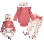 Conjunto de Roupas para Boneca Reborn 55cm - 4 Peças com Acessórios