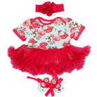 Conjunto de roupas para Reborn Baby Doll Girl de 43 a 56 cm com vestido e faixa de cabelo