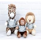 Conjunto de safari provence girafa, leao, macaco para nichos