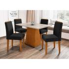 Conjunto De Sala De Jantar Jasmin Com Mesa De 1,20m e 4 Cadeiras Ana New Ceval