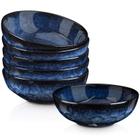 Conjunto de saladeiras vicrays Ceramic 950ml Soup Pasta Dish 6 Blue