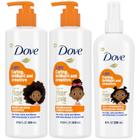 Conjunto de shampoo e condicionador + Detangler Spray Dove Kids