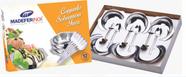 Conjunto de Sobremesa Inox Tigelas com colher 12 Peças - madeferinox