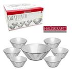 Conjunto De Sobremesa Vidro Bowl 7 Pecas Grafiato Hauskraft - Haüskraft