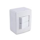 Conjunto de Sobrepor 2 Interruptores Simples 10A 250V Branco Rubi - Force Line