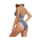 Conjunto De Sutiã Sexy Sem Costura Feminino 2 Peças Calcinha Fio Dental Macia Regata Top Crop