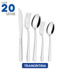 Conjunto de Talheres Faqueiro Tramontina Aço Inox c/ 20 Pçs