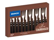 Conjunto de Talheres Para Churrasco 12 Peças Brinox - Preto