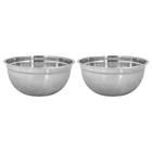 Conjunto De Tigelas Bowl 3,2 + 3,9 Litros Em Aço Inox Confeitaria - 2 Peças