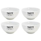 Conjunto De Tigelas Bowls 440ml Em Porcelana Manhattan Branca - 4 Peças - Hauskraft