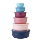 Conjunto de tigelas de preparação COOK WITH COLOR, mistura ampla com tampas, 12 unidades