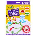 Conjunto de tinta à prova de derramamento de crayola, tinta lavável para crianças, idades 3, 4, 5, 6