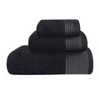 Conjunto de Toalhas Belizzi Home Ultra Soft - 3 Peças em Algodão Preto