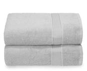 Conjunto de toalhas de banho Belizzi Home Cotton, pacote com 2 unidades, 70x140cm, cinza claro