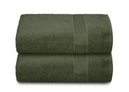 Conjunto de toalhas de banho Belizzi Home Cotton, pacote com 2 unidades, 70x140cm, verde oliva