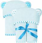 Conjunto de toalhas de bebê com capuz ELSVIN Blue Luxurious 30x30cm 400GSM