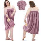 Conjunto de toalhas Xtinmee Plus Size Wrap para mulher com toalha de cabelo (2 conjuntos)