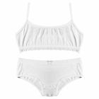 Conjunto de Top e Calcinha Liso Branco - Tampinha