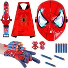 Conjunto de trajes do jogo Cemocle Web Shooters com capa, máscara e acessórios