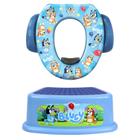 Conjunto de treinamento Potty Ginsey Bluey com assento e banquinho macios