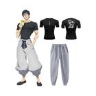 Conjunto de Treino de Compressão Jujutsu Kaisen - Camiseta e Calça de Secagem Rápida para Homens