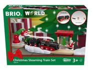 Conjunto de trem BRIO World Christmas Steaming 27 peças para crianças com mais de 3 anos