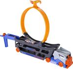 Conjunto de trilhas Hot Wheels Stunt & Go com 1 carro de brinquedo, caminhão