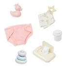 Conjunto de trocadores para bonecas LullaBaby com fralda, lenços umedecidos e muito mais