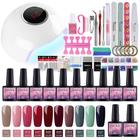 Conjunto de unhas de gel UV 24w Uv + lâmpada de unhas LED +