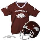 Conjunto de uniformes de futebol Franklin Sports Arkansas Razorbacks Kids