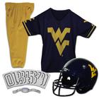 Conjunto de uniformes de futebol Franklin Sports NCAA West Virginia