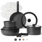 Conjunto de Utensílios de Cozinha CAROTE Antiaderente - 15 Peças com Alça Removível