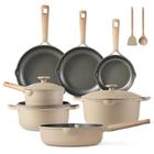 Conjunto de utensílios de cozinha CAROTE Non Stick Kitchen Induction 13 unidades Taupe