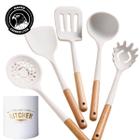 Conjunto de Utensílios de Cozinha em Silicone Premium Extra Quaity 6 Peças (Modelo LMK024) : Branca - Master