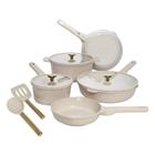 Conjunto de utensílios de cozinha Paris Hilton Ceramic Nonstick Cream de 10 peças