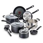 Conjunto de utensílios de cozinha T-Fal Experience de 12 peças de indução antiaderente