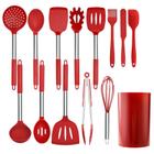 Conjunto de Utensílios de Cozinha Wokex 14 Peças - Aço Inoxidável e Silicone