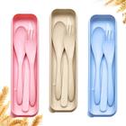 Conjunto de utensílios de viagem reutilizáveis YDYTOP Wheat Straw com estojo de 3 conjuntos