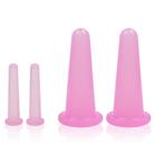 Conjunto de ventosas faciais KRISMYA Natural Silicone 4 peças rosa