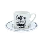 Conjunto De Xícaras De Porcelana Café Da Manhã Coffee Good Idea - 12 Peças - Hauskraft