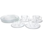 Conjunto De Xícaras Para Café 80ml Com 4 Pratos De Sobremesa 20cm Pearl