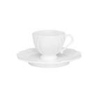Conjunto De Xícaras Para Café Com Pires Em Porcelana Soleil Com 12 Peças 75ml Oxford