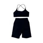 Conjunto De Yoga Sem Costura Feminino Esporte Shorts Topos Fitness Ginásio Roupas Yoga Sutiã