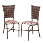 Conjunto Duas Cadeiras Fil Primavera Assento Floral