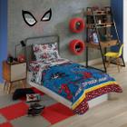 Conjunto Edredom e Lençol 2 Peças Infantil Spider Man Menino Azul - Lepper