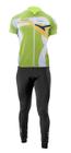 Conjunto Elite Camisa Verde Calça Top Preto Ciclismo