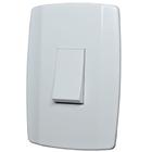 Conjunto Espelho 4x2 Com 1 Interruptor Simples Vertical 10A 250V Linha Slim Ilumi (Ref.: 8017)