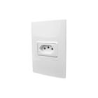 Conjunto Espelho 4x2 com 1 Tomada 10A 250V~ Horizontal Linha Vivaz Ilumi - 78140