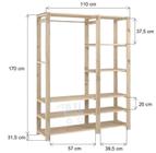 Conjunto estante modulada em madeira Pinus Ajl - AJB STORE